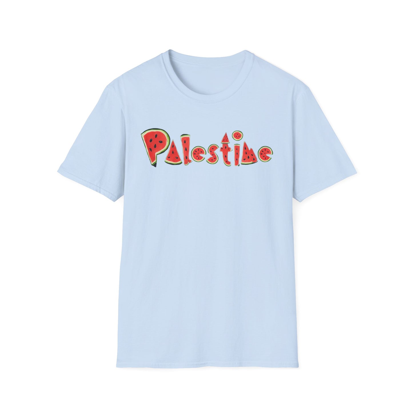 Palestine - Watermelon Pattern Typography T-Shirt