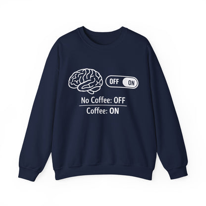 My brain Is On With Coffee- Playful Coffee Sketch Sweatshirt