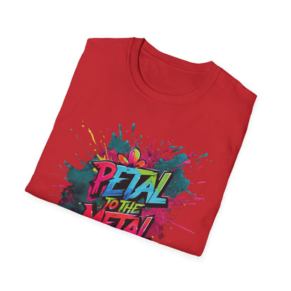 Petal To The Metal  – Playful Vibrant Graffiti Typography T-Shirt
