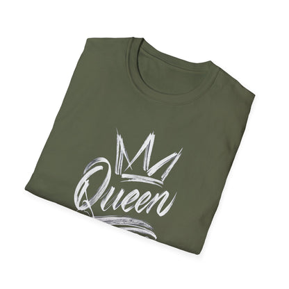 Queen T-Shirt – Chalkboard Art Crown Floral Design