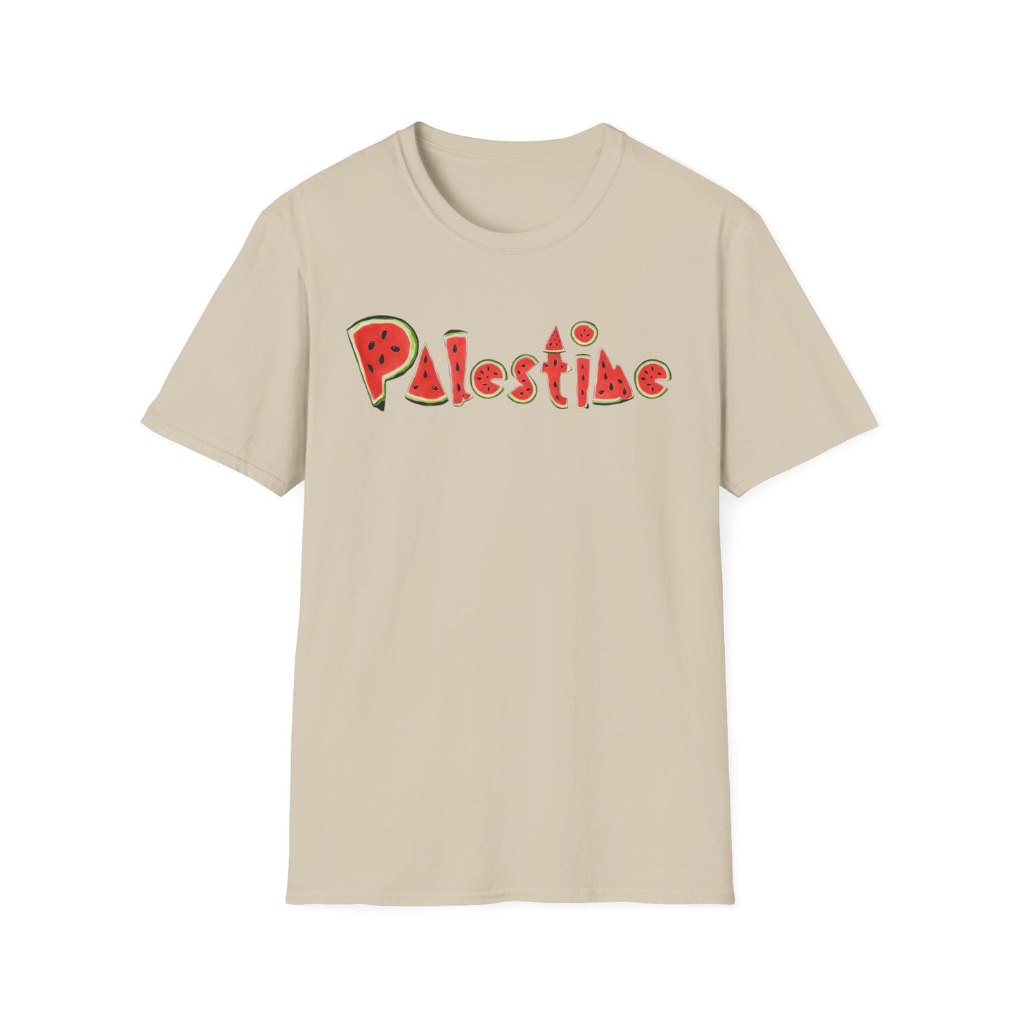 Palestine - Watermelon Pattern Typography T-Shirt