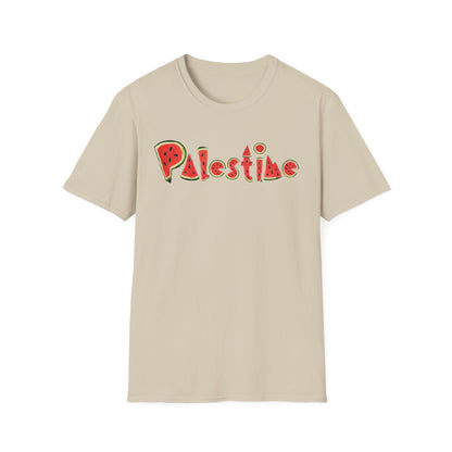 Palestine - Watermelon Pattern Typography T-Shirt
