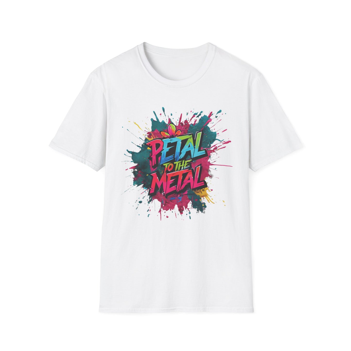Petal To The Metal  – Playful Vibrant Graffiti Typography T-Shirt