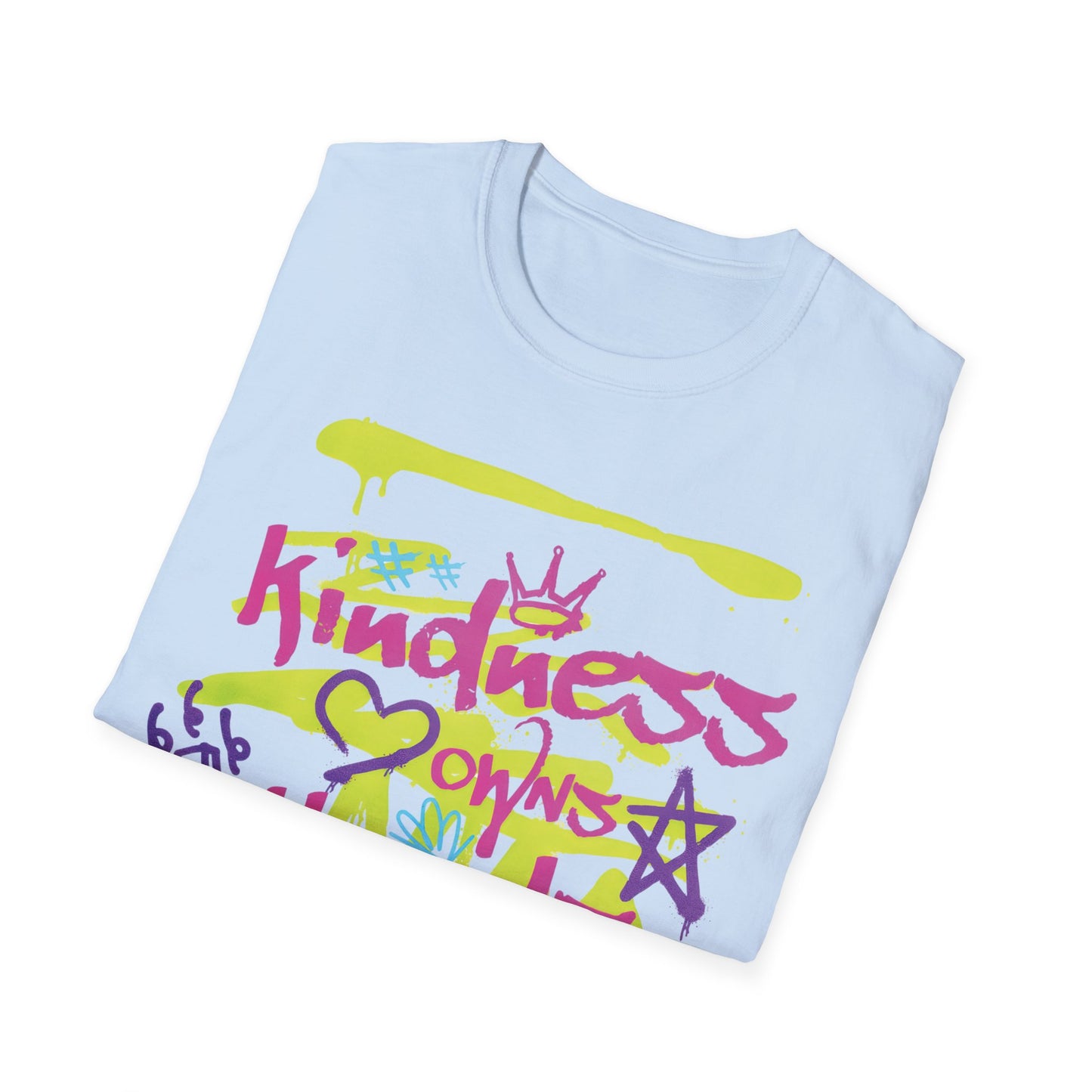 Kindness Owns Hearts - Graffiti Typography T-Shirt