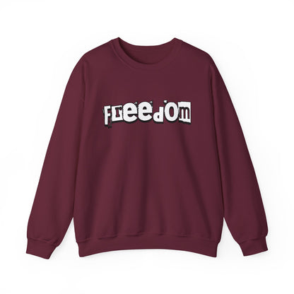 Free Palestine Free The World - Monochrome Graffiti Sweatshirt