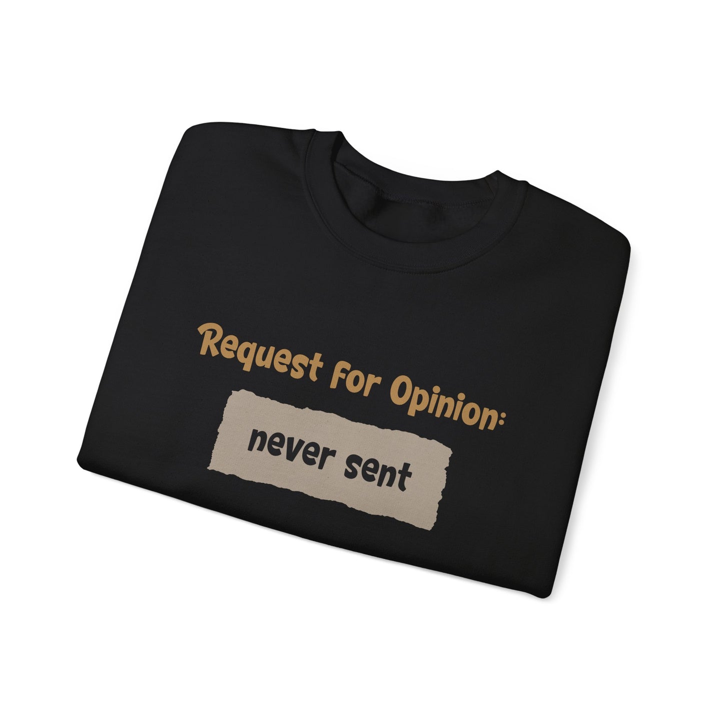 Request For Opinion: Never Sent - Typography Playful Sweatshirt