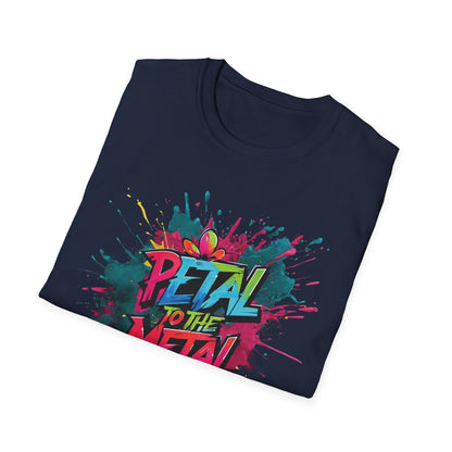 Petal To The Metal  – Playful Vibrant Graffiti Typography T-Shirt