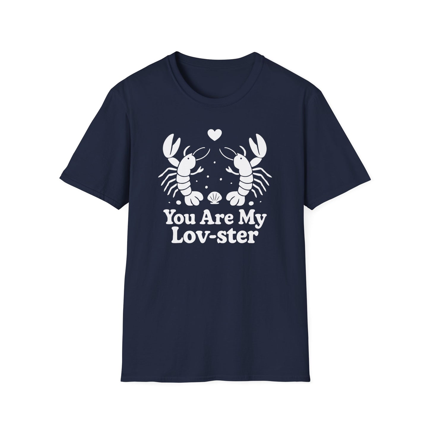 You Are My Lov-ster T-Shirt - White Cartoon of a Couple Lobsters Design