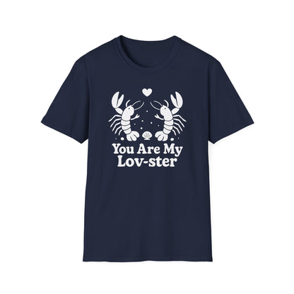 You Are My Lov-ster T-Shirt - White Cartoon of a Couple Lobsters Design