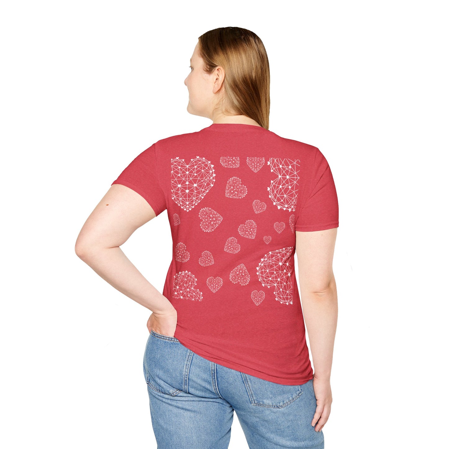 Geometric Wireframe Heart T-Shirt