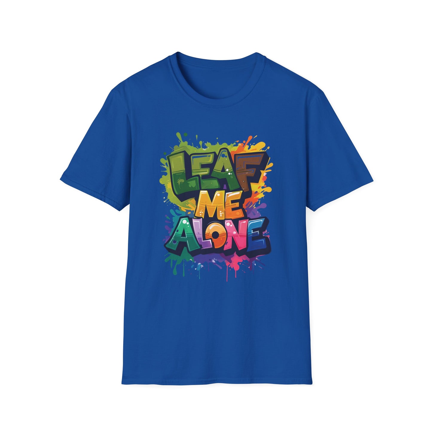 Leaf Me Alone T-Shirt – Graffiti Typography Design