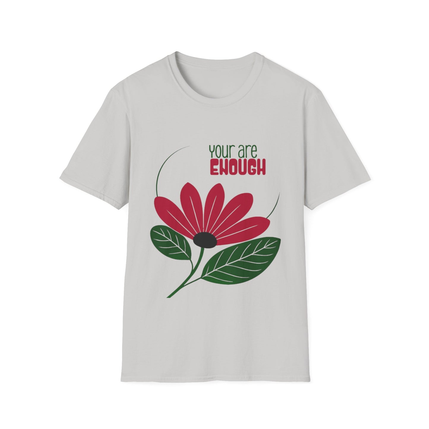 You Are Enough - Minimalistic Boho Flower T-Shirt