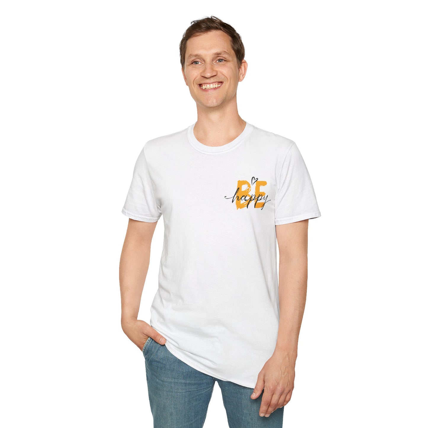 Be Happy T-Shirt – Typography Pocket Design