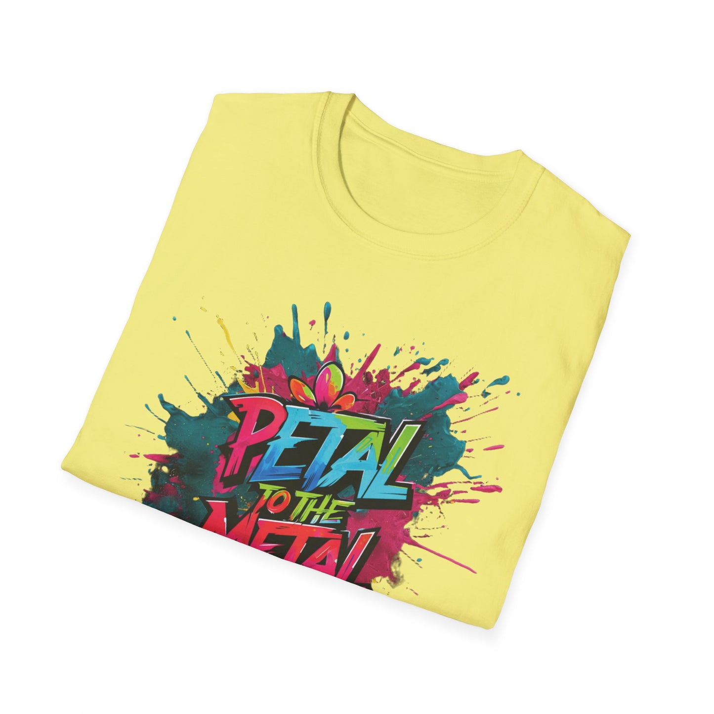 Petal To The Metal  – Playful Vibrant Graffiti Typography T-Shirt