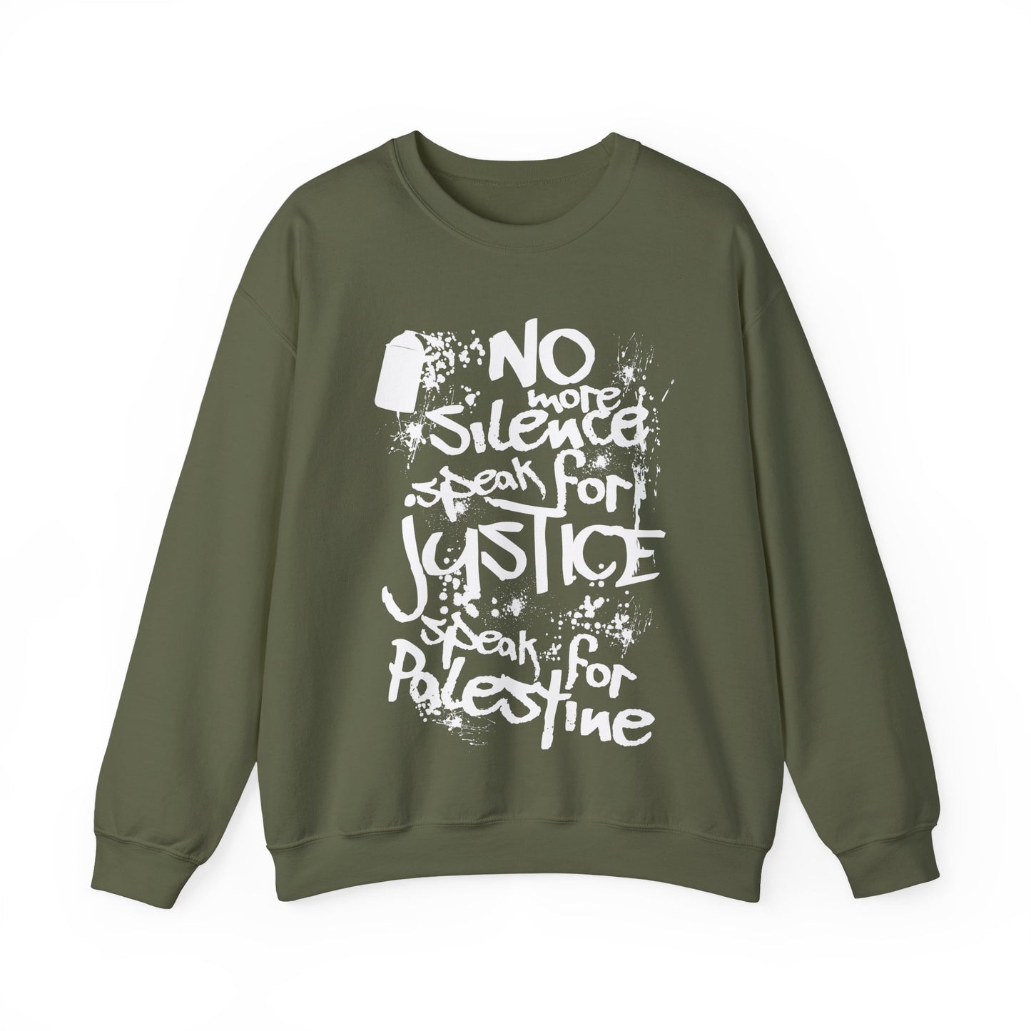 No more Silence, Speak for Injustice, Speak for Palestine - Monochrome Graffiti Sweatshirt