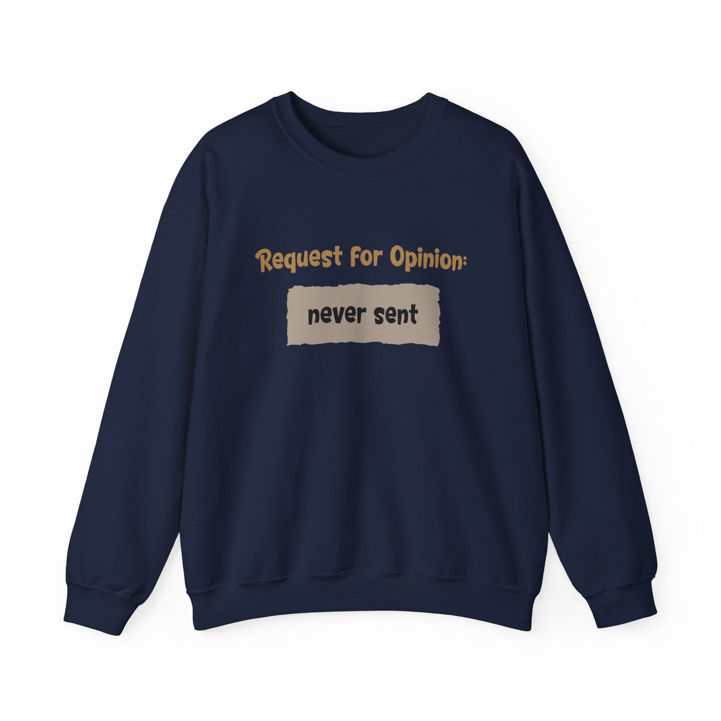 Request For Opinion: Never Sent - Typography Playful Sweatshirt