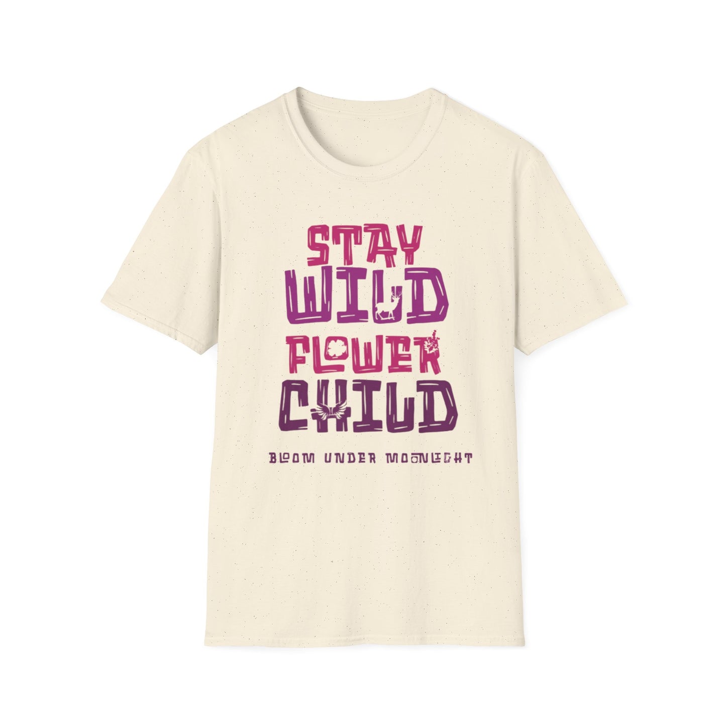 Stay Whild Flower Child T-Shirt –  Vibrant Typography Design