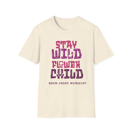 Stay Whild Flower Child T-Shirt –  Vibrant Typography Design