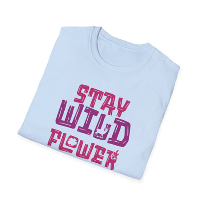 Stay Whild Flower Child T-Shirt –  Vibrant Typography Design
