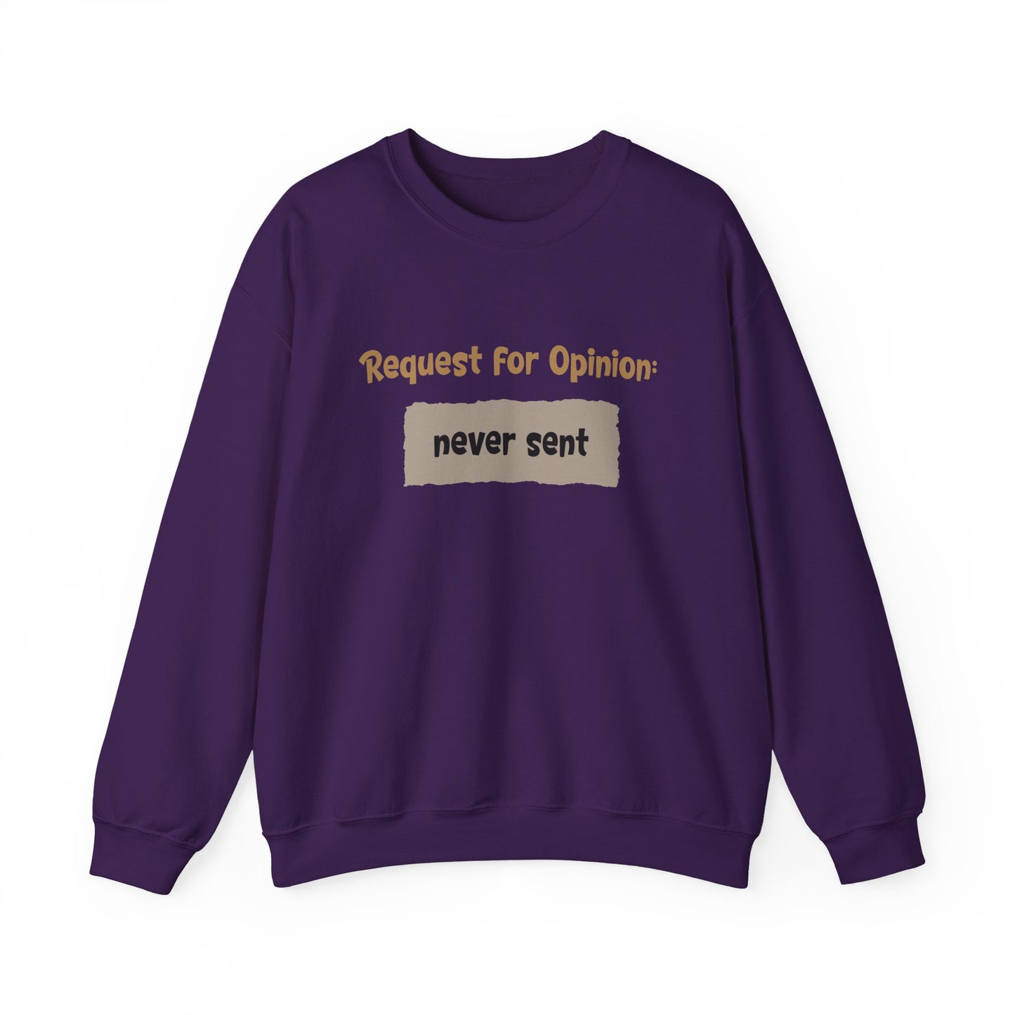 Request For Opinion: Never Sent - Typography Playful Sweatshirt