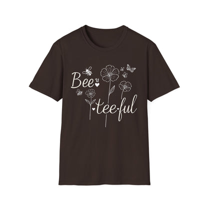 Beautiful T-Shirt – Whimsical Flowers, Bees & Butterflies – Playful Botanical Design