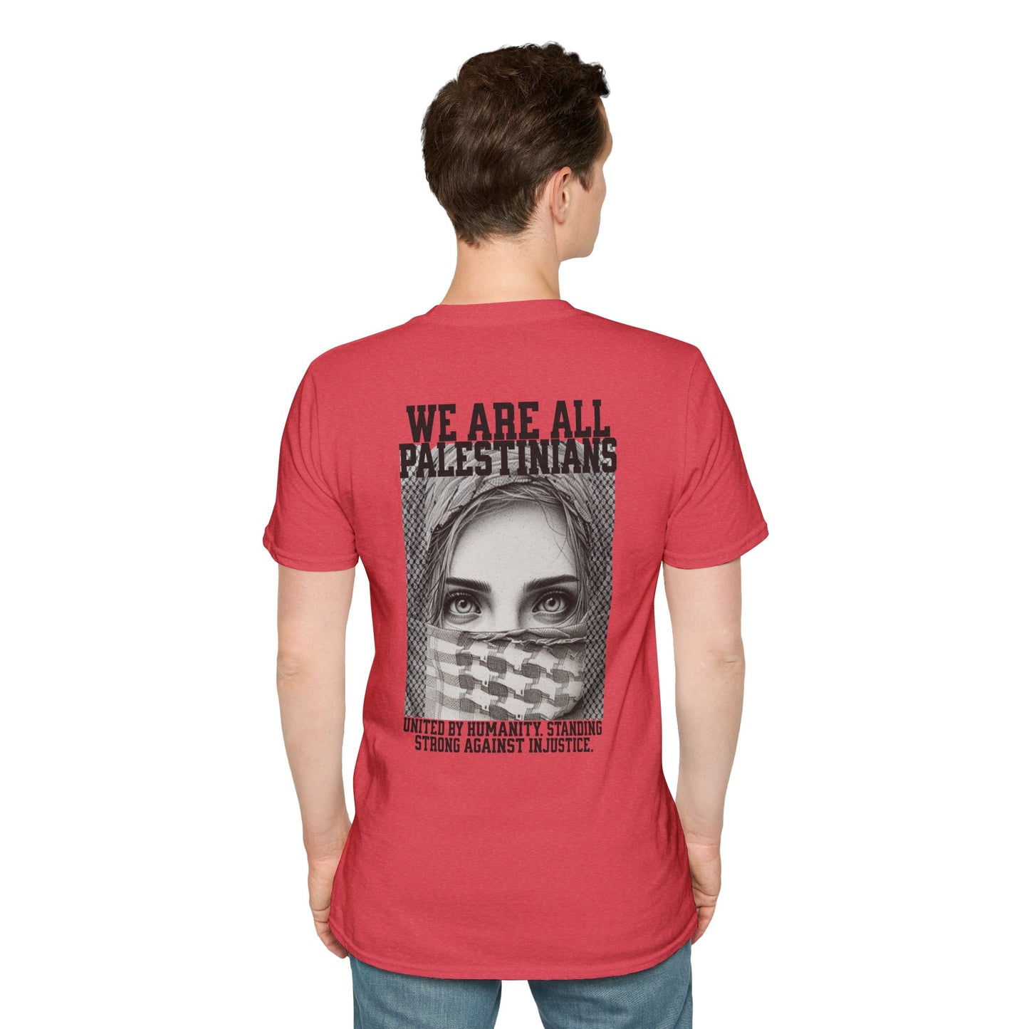 We Are All Palestinians - Front And Back Design Women's Face T-Shirt