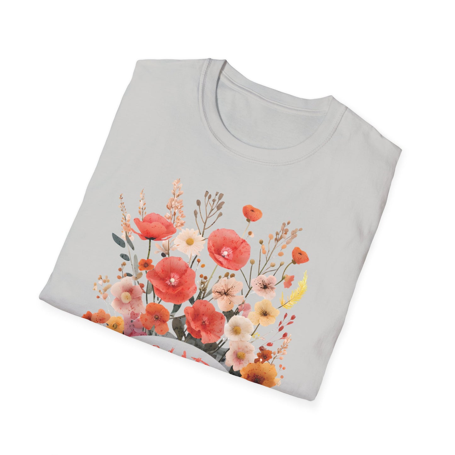 Flourish In Your Way - Watercolor Vintage Circular Floral Bouquet T-Shirt