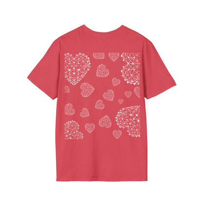 Geometric Wireframe Heart T-Shirt
