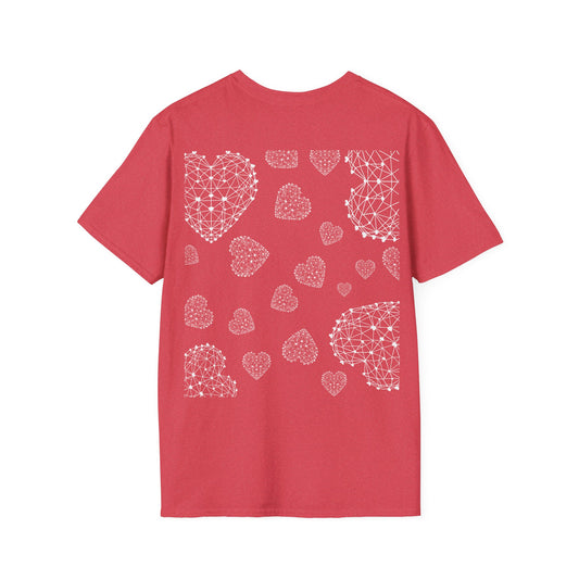 Geometric Wireframe Heart T-Shirt