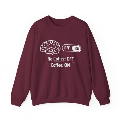 My brain Is On With Coffee- Playful Coffee Sketch Sweatshirt