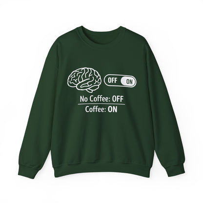 My brain Is On With Coffee- Playful Coffee Sketch Sweatshirt
