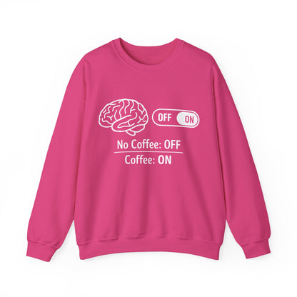 My brain Is On With Coffee- Playful Coffee Sketch Sweatshirt
