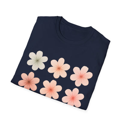 Soft Pastel Flowers Grid T-Shirt