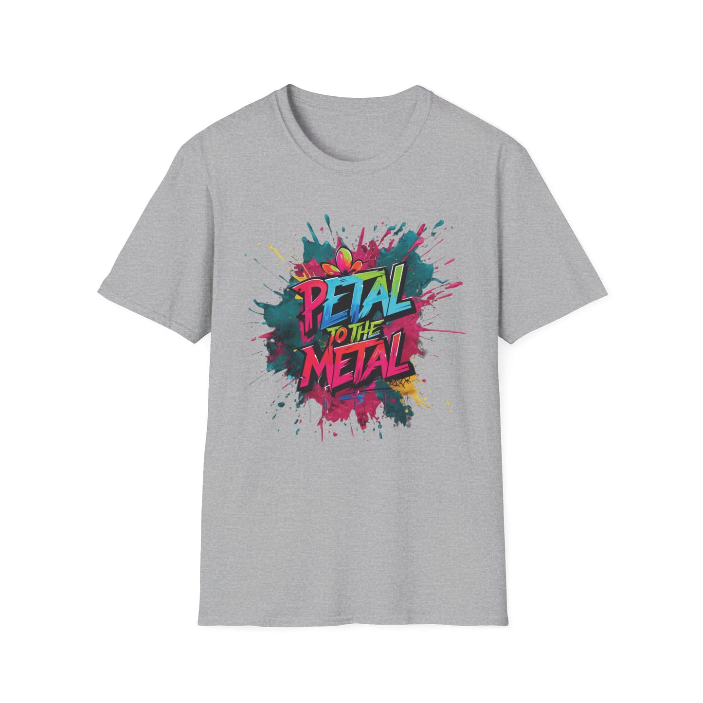 Petal To The Metal  – Playful Vibrant Graffiti Typography T-Shirt