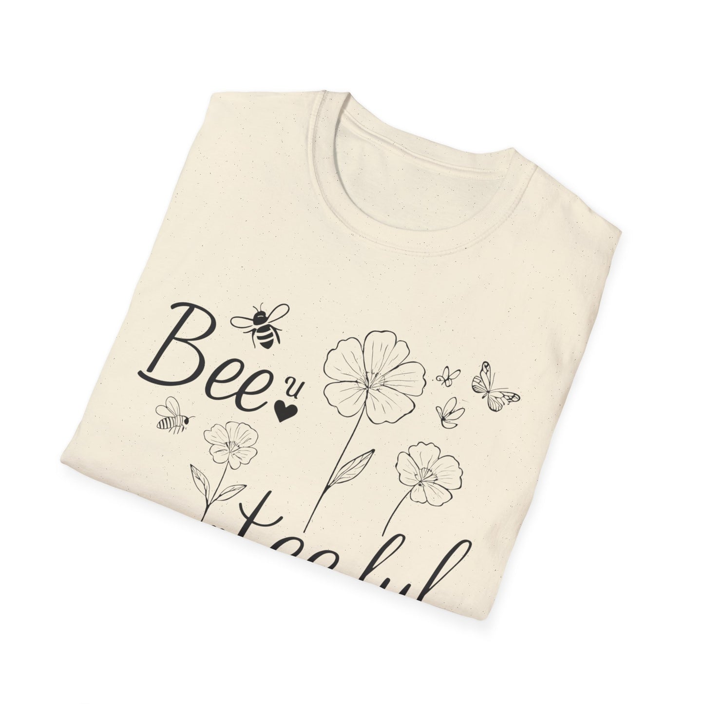 Beautiful T-Shirt – Whimsical Flowers, Bees & Butterflies – Playful Botanical Design