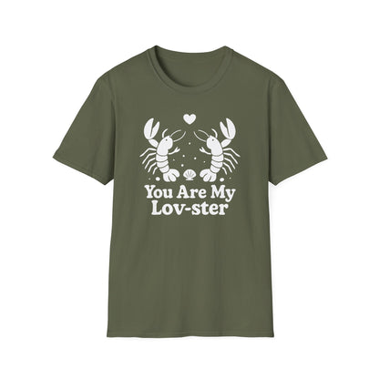 You Are My Lov-ster T-Shirt - White Cartoon of a Couple Lobsters Design