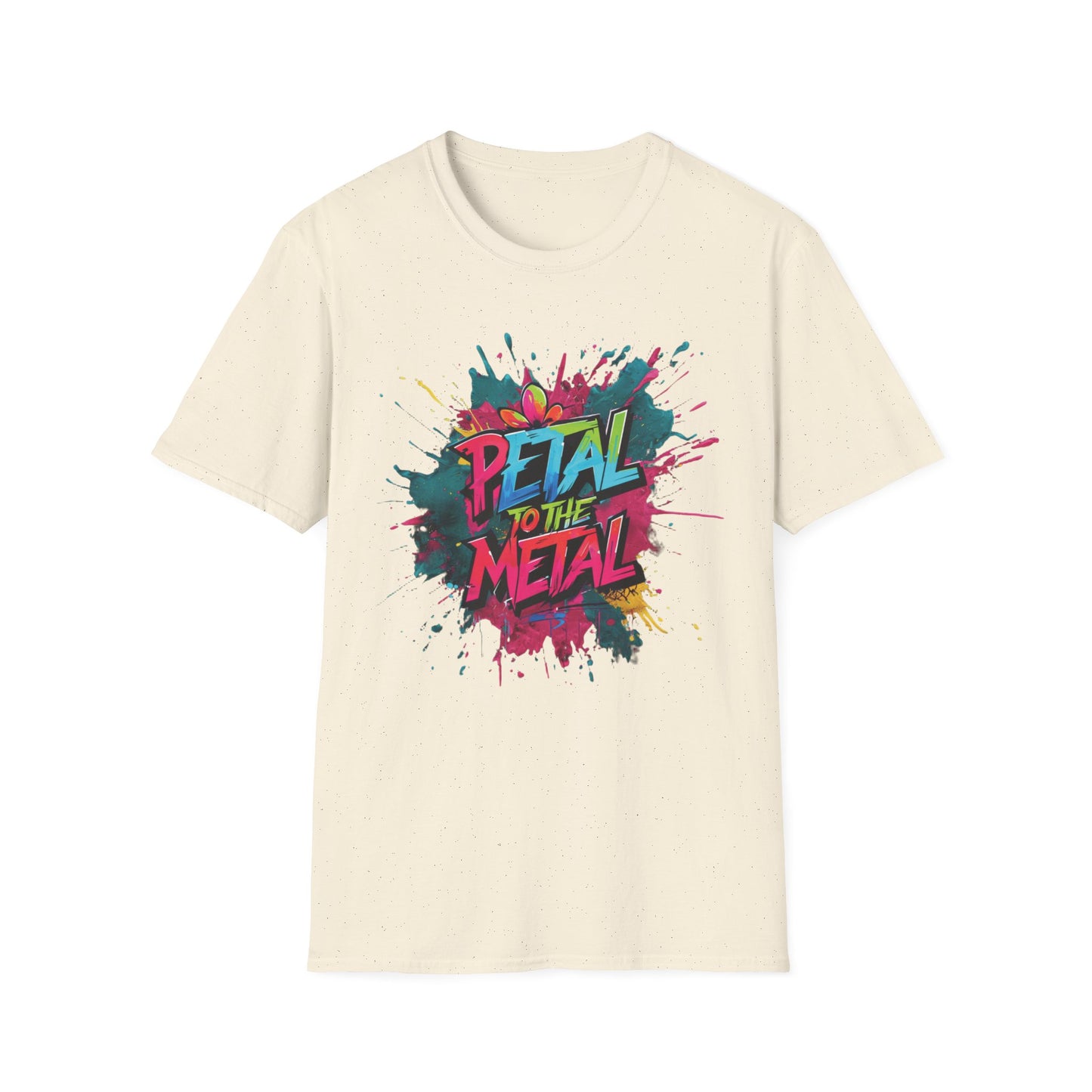 Petal To The Metal  – Playful Vibrant Graffiti Typography T-Shirt