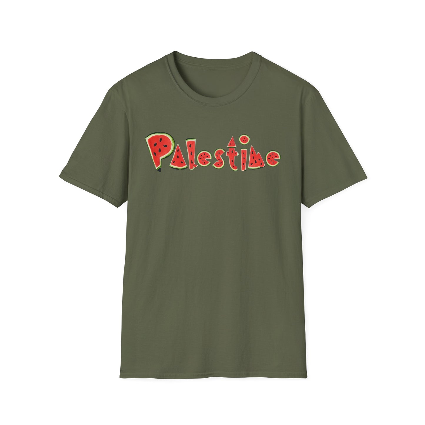 Palestine - Watermelon Pattern Typography T-Shirt