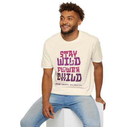 Stay Whild Flower Child T-Shirt –  Vibrant Typography Design