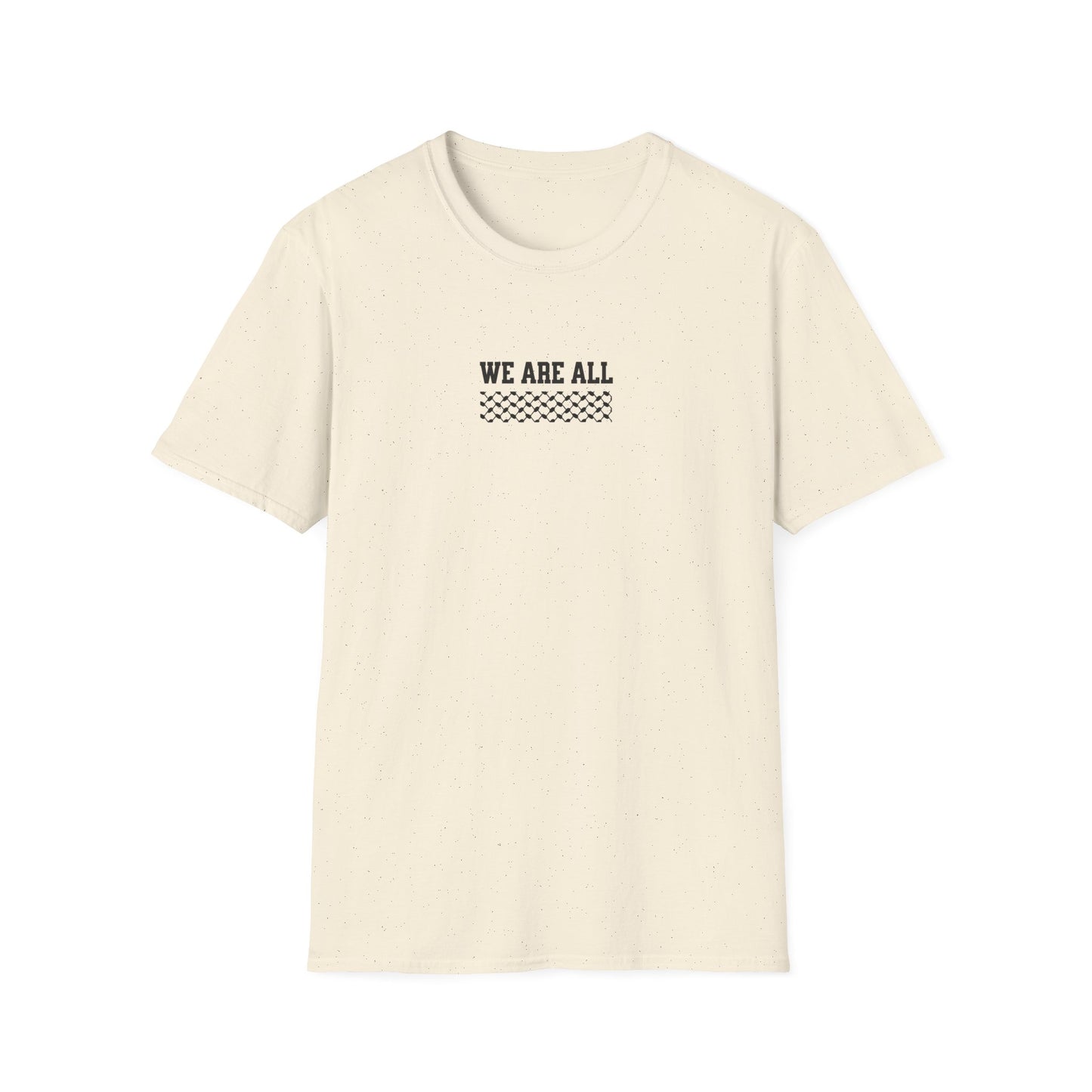 We Are All Palestinians - Front And Back Women's Face Design T-Shirt