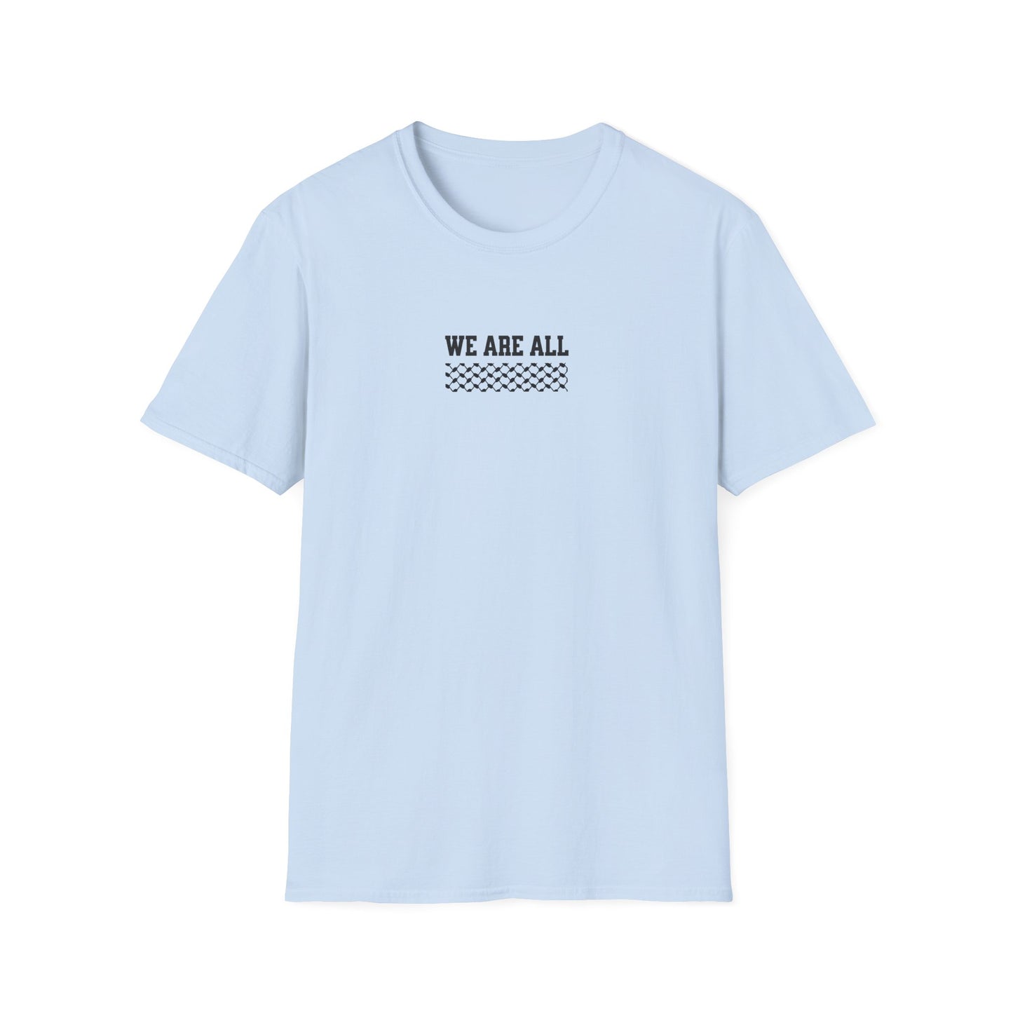 We Are All Palestinians - Front And Back Women's Face Design T-Shirt
