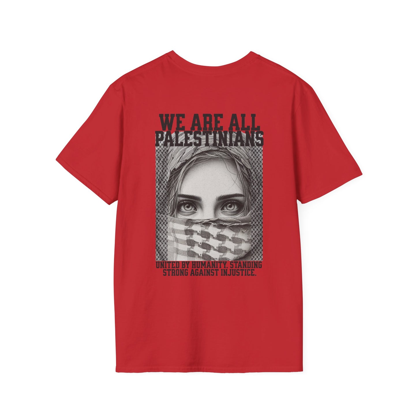 We Are All Palestinians - Front And Back Design Women's Face T-Shirt