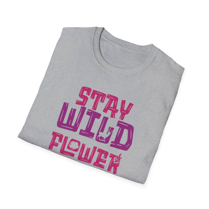 Stay Whild Flower Child T-Shirt –  Vibrant Typography Design