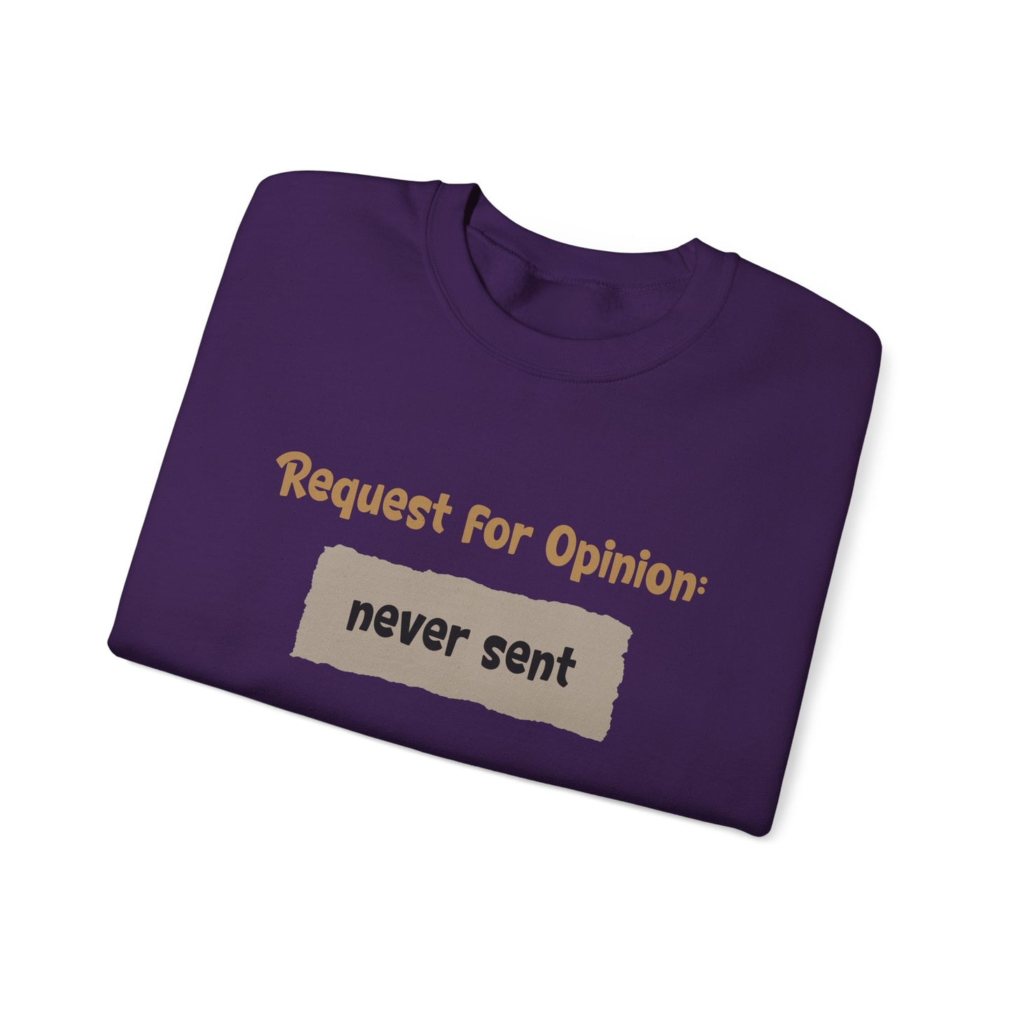 Request For Opinion: Never Sent - Typography Playful Sweatshirt