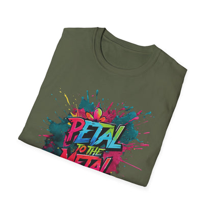Petal To The Metal  – Playful Vibrant Graffiti Typography T-Shirt