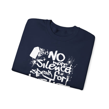 No more Silence, Speak for Injustice, Speak for Palestine - Monochrome Graffiti Sweatshirt