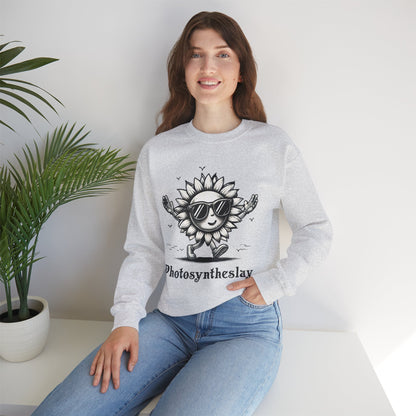 Photosyntheslay - Playful Cartoon Sunflower with Sunglasses Sweatshirt