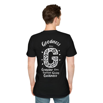 Letter G Flower T-Shirt - Letters Flowers Patterns Front And Back Design