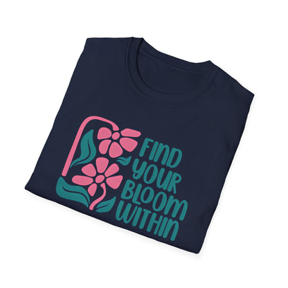 Find Your Bloom Within Boho Style Floral T-Shirt