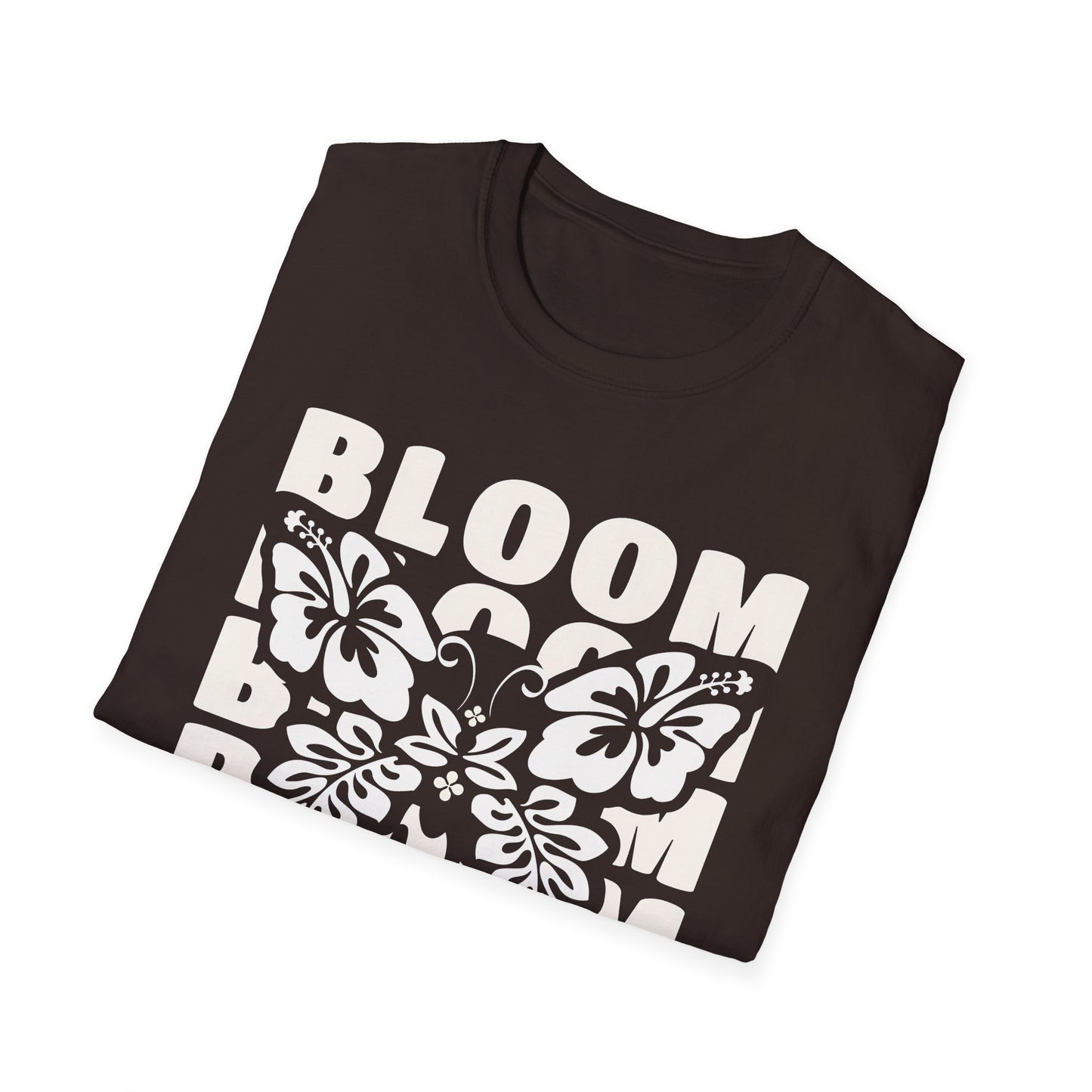 Bloom And Fly - Monochrome Floral Butterfly T-Shirt